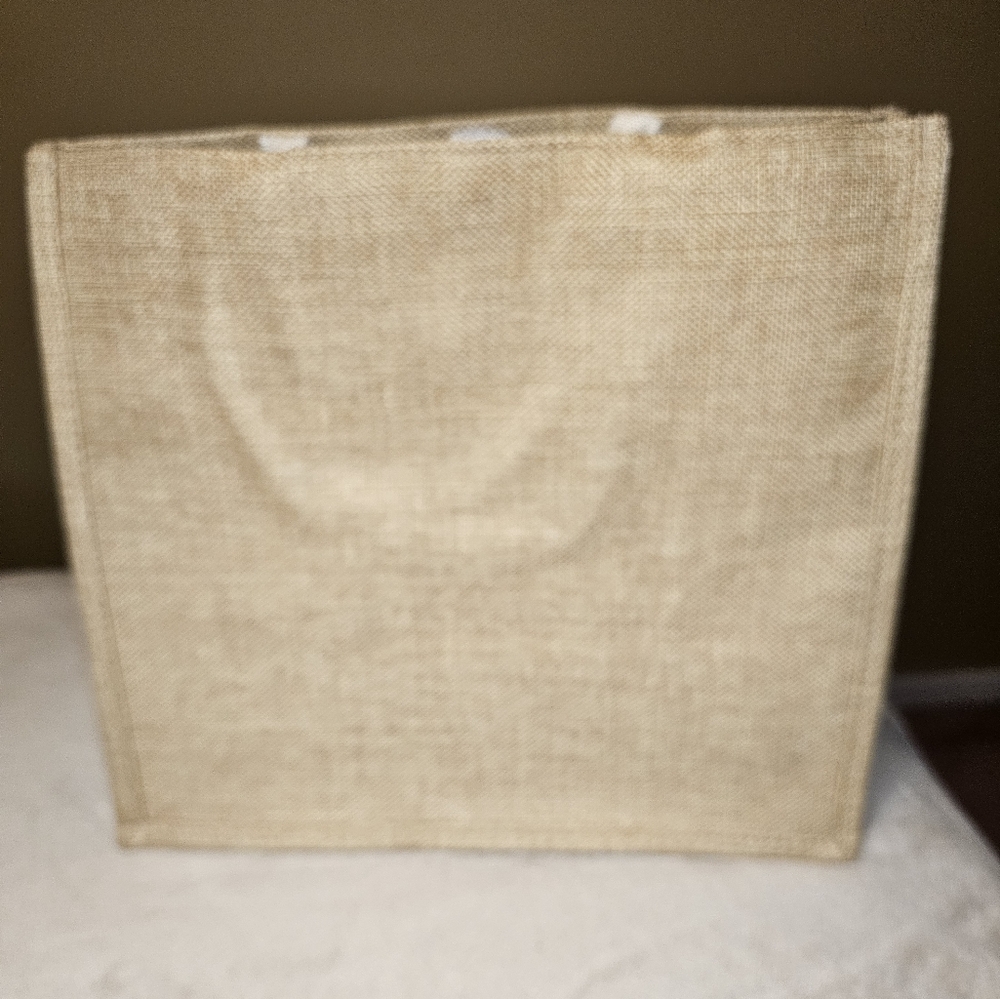 Hello Weekend Burlap Tote Bag NEW - Picture 4 of 4